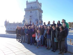 Team from SynTech France, taken in front of Belem tower, Lisbon.